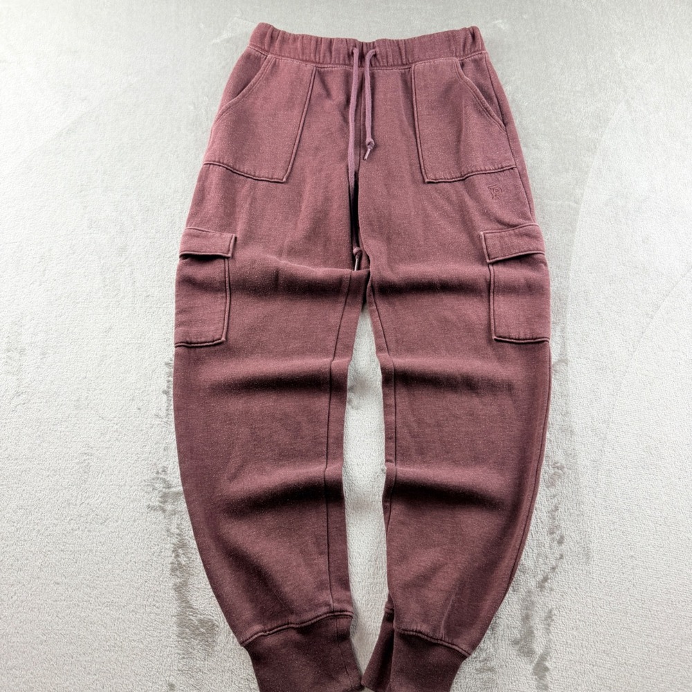 Pink Victoria's Secret Women's Small Cargo Jogger Sweatpants Burgundy